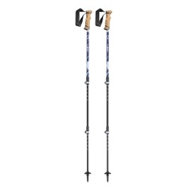 LEKI Spirit Lite Compact Aluminum Adjustable Lightweight Walking Poles for Trekking & Hiking - Navyblue-Darkseagreen-Lightblue - 90-125 cm