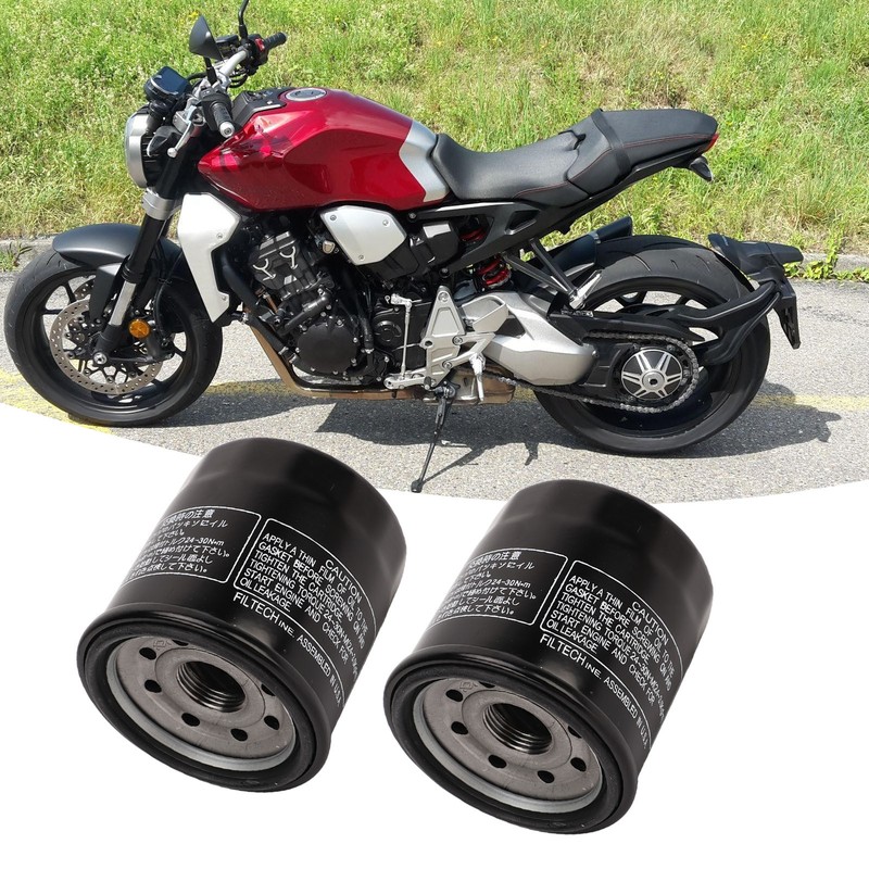 2 Pcs Motorcycle Oil Filter 15410 MFJ D01 Engine Diesel