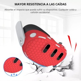 Estuchelandia Kit 7 Pzs Funda Grip Silicon Protector Para Meta Quest 3