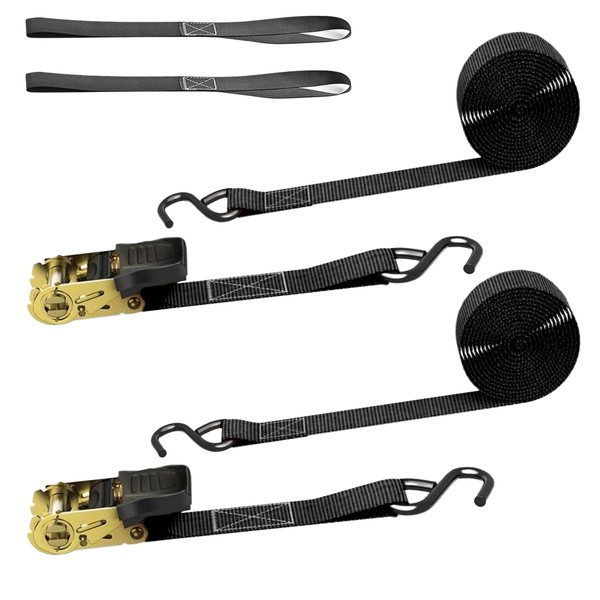KOKITEA Black Tie Down Ratchet Belt Type Down Belt Load