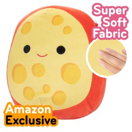 Squishmallows Mannon The Gouda Cheese original de 10 pulgadas – Escuadrón de comida – Peluche oficial de Jazwares – Juguete de peluche de queso suave y blando – Añade a tu escuadrón – Regalo para