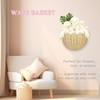 2PCS French Provence Scalloped Scallop Woven Wicker Wall Baskets Basket