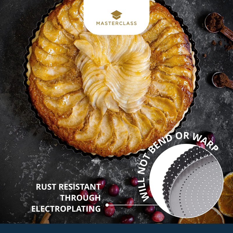 MasterClass Crusty Bake 30 cm Perforated Quiche Tin with PFOA