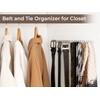 StorageWorks Tie Rack with 20 Hooks, 2-Pack Wall-Mounted Wooden Hangers