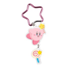 Tees Factory Kirby HK - 5541711SR Acrylic Key Holder with Carabiner Star Rod W2 x Height 1.9 x Depth 0.1 inches (5 x 4.7 x 0.3 cm)