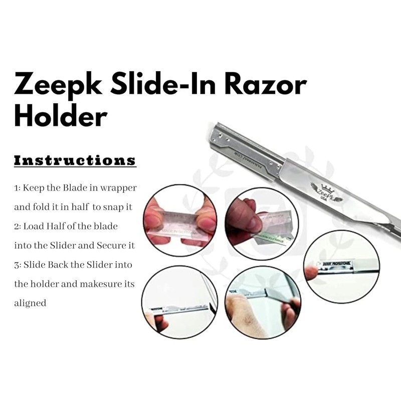 Navaja Profesional para Barba con 10 Blades Zeepk Beginner Shaving