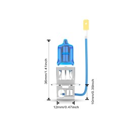 CHUSYYRAY H3 White Halogen Fog Lamps Bulbs FOR 2003 2004 2005-2009 Lexus GX470 LX470 SC430