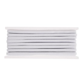 White Elastic Band for Sewing, 1/4 inch 20 Yards High Elasticity Elastic Cord Stretch Strap Elastic Rope Knit Elastic Spool for Sewing DIY Crafts