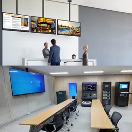 Ceiling TV Mount Bracket, Fits 32"-65" Flat Screen TVs, Adjustable Height Bracket, up to 150Lbs, VESA 800x300mm, Black