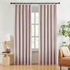 Jubilantex Full Blackout Curtains Pink Pinch Pleated Linen Curtains 95