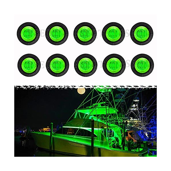 PSEQT 3 LED Round Boat Interior Deck Transom Courtesy Utility