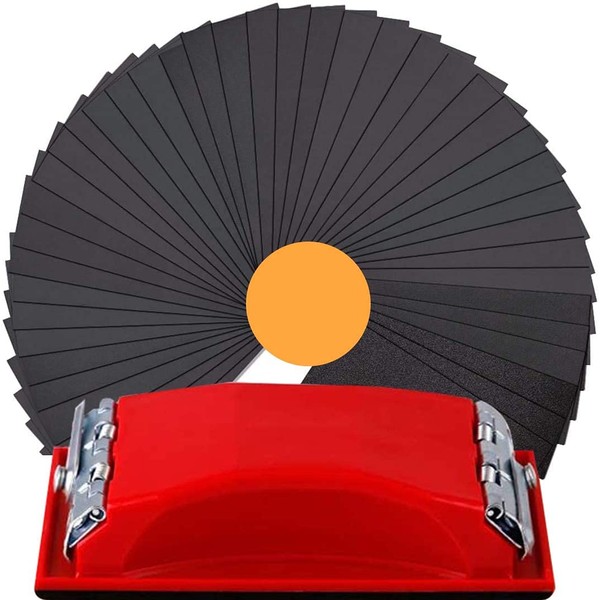 VIBRATITE Wet Dry Sandpaper Set, 45 Pieces Fine Grit 120