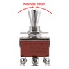 Heschen Metal Toggle Switch HS-223 DPDT Momentary Type (ON)/OFF/(ON) 3