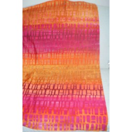 Batik Pink & Orange Graphic Design Cotton Fabric Sewing Quilting Craft 18 x 44"