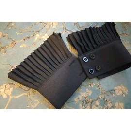 YAKEFJ Floral Layered Lace Cuff Stretch Bracelet False Sleeves Wrist Cuffs 1 pair