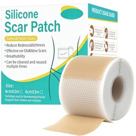 Yakiter 2M4CM Parches de Silicona para Cicatrices,Cinta para Cicatrices Recortable,Impermeable y Reutilizable,Adecuado para Cesreas,Eliminacin de...  