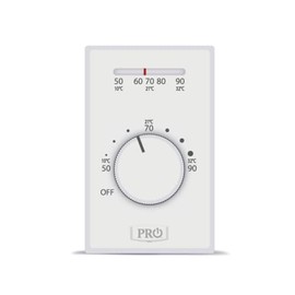 PRO1 T501ML4 T500 Platform: Mechanical Line Voltage 4 Wire Thermostat, Non-programmable, Heat Only.