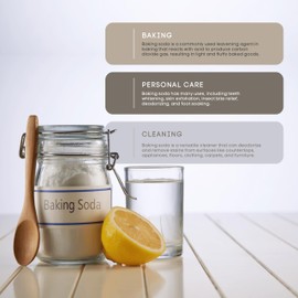 Kidu Baking Soda (1.5 Lbs) For Cleaning, Aluminum Free Baking Soda Bulk, Sodium Bicarbonate Cat Litter Deodorizer, Pure Baking Soda Odor Absorber For Toilet Bowl, Washing Soda For Laundry, Fridge And Freezer, Flea Powder For Carpets - 1.5 Pound Bulk Resealable Bag