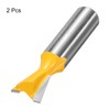 HARFINGTON 2pcs Dovetail Router Bits 5/8" Diameter 1/2" Shank Tungsten