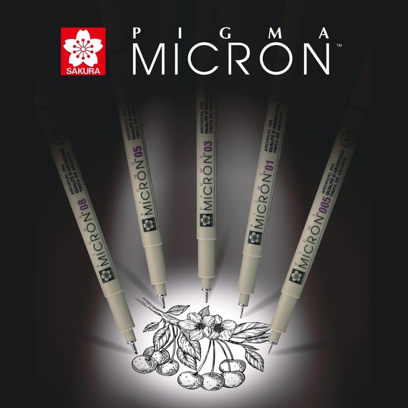 SAKURA COLOR PROD AMERICA Pigma 0.20mm Fade-Resistant Micron Pens (SAKXSDK00519)