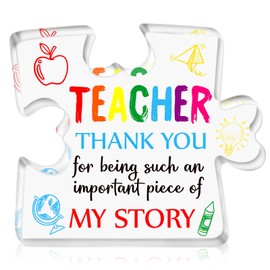 BIZIBAFF Teacher Appreciation Gifts - End of Year Teacher Gifts for Women Best Teacher Retirement Gift Thank You Gift for Daycare Teachers from Students Appreciation Teacher Paperweight Keepsake Gifts