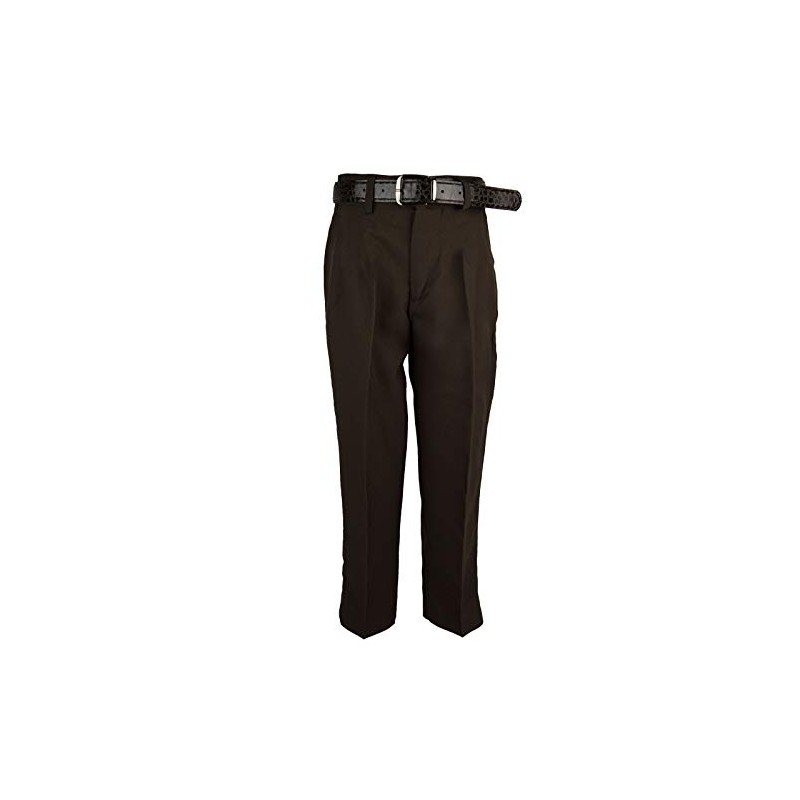 Bocaccio Boys Flat Front Dress Pants with Belt Brown 16