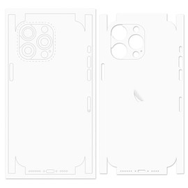 White Protective Skin Stickers Compatible with 16 Pro Max, Full Wrapped Ultra-Thin Waterproof Anti-Paint Peeling, 2Pcs
