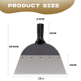 Multifunctional garden shovel, outdoor garden cleaning shovel, suitable for weeding, snow shovelling, cleaning, cleaning farms, weeding, fertilising, turning soil (28 cm)