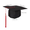 Adults Graduation Hat with Red Tassel - Doctoral Style Polyester