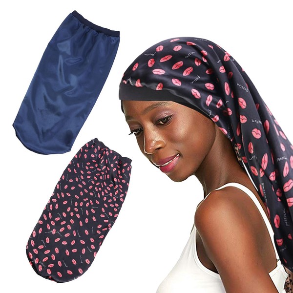 PMELCXD Luxury Sleep Cap for Long Haired Women - Silk