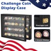 Military Challenge Coin Holder Display 16x12 Inch, Solid Pine Coin