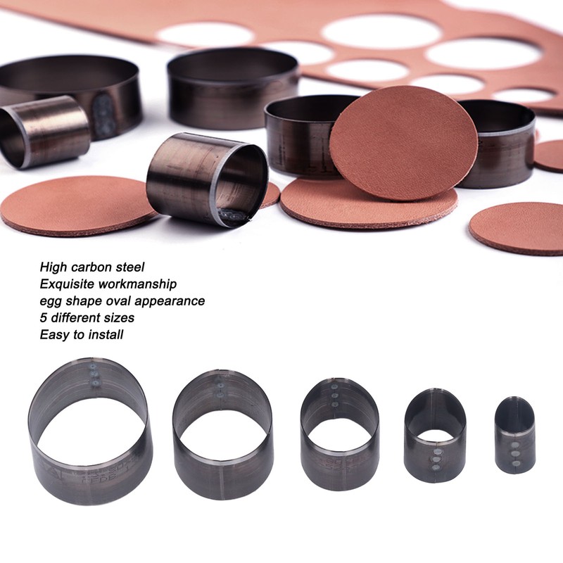 5PCS Leather Die Cutter Egg Shape Oval 20‑60mm Punching Die