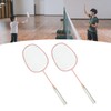 Sports Straight Beat Badminton Racket with Anti Skid Handle Glassy