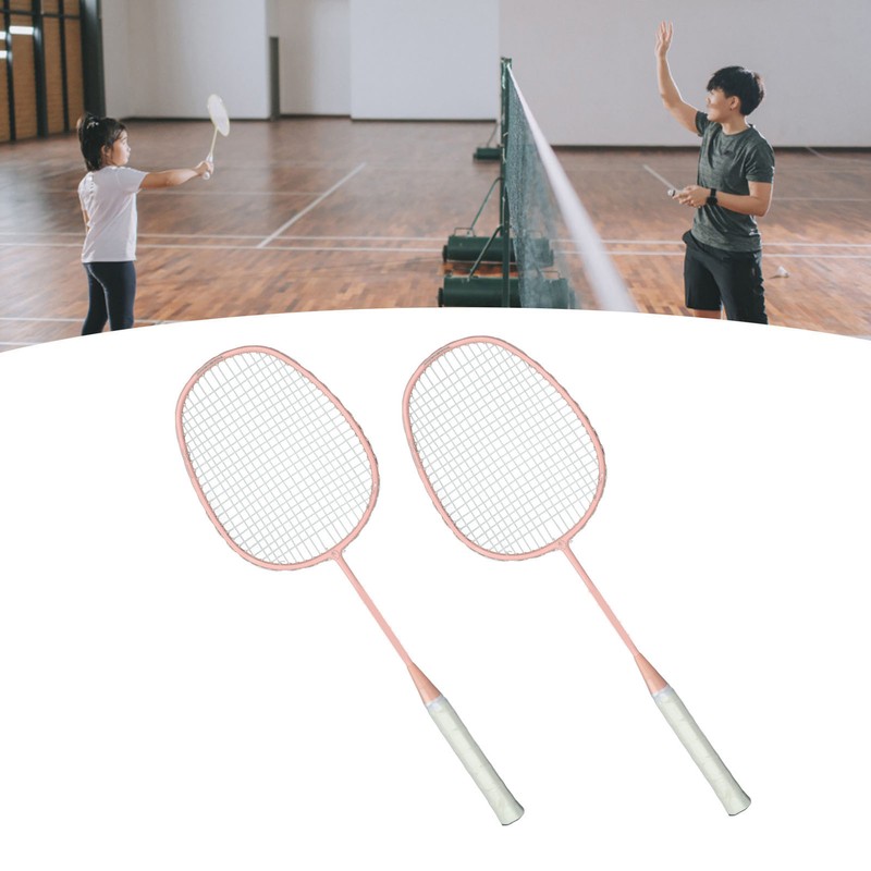 Sports Straight Beat Badminton Racket with Anti Skid Handle Glassy