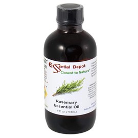 Rosemary Essential Oil - 4 oz - GC/MS Tested - Supplied in 4 oz. Amber Glass Bottle with Black Phenolic Cone Lined and Safety Sealed Cap