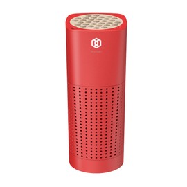 IMUNSEN M-003R True HEPA 13 Filter Air Purifier for Car, Desk, and Office with Carbon Deodorization Filter, 4-Stage Filtration, Smoke, Odors, Allergens, USB Port 5V, Made in Korea - Red