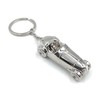 H-Customs Racing Car Antique Silver Keyring Pendant, silver