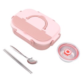 Stainless Steel Insulated Lunch Box 4 Grid Corrosion Prevention Rustproof Portable Bento Box for Children Adult