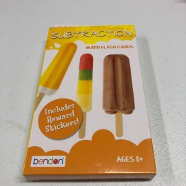 Bendon Subtraction Math Flash Cards set of 36 New Includes Reward Sticker