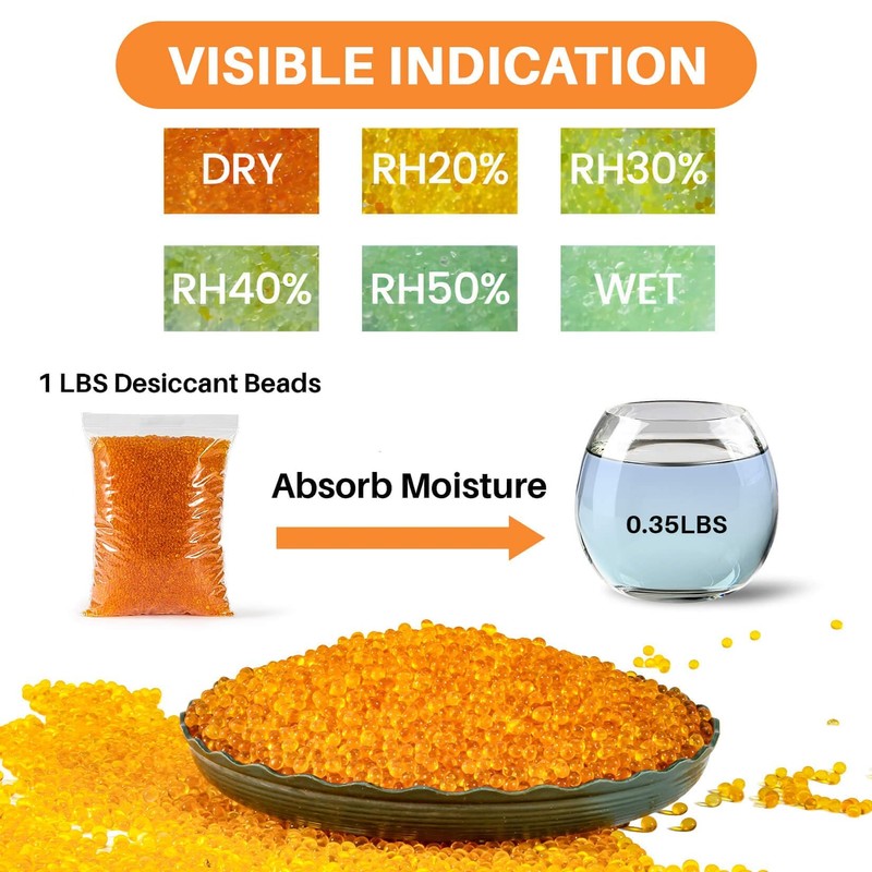 Sukh Orange Silica Desiccant Beads 430G - Indicating Silica Gel