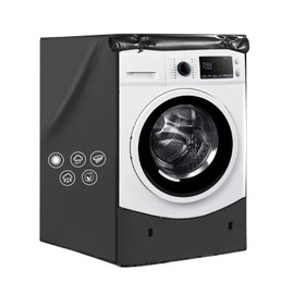 Washing Machine Cover for Front-Loading，Heavy Duty 420D Oxford Washer and Dryer Covers Waterproof,Easier to Cover by Waterproof Zipper，Universal Washer Dryer Cover Fit for Most Front-loading Machine