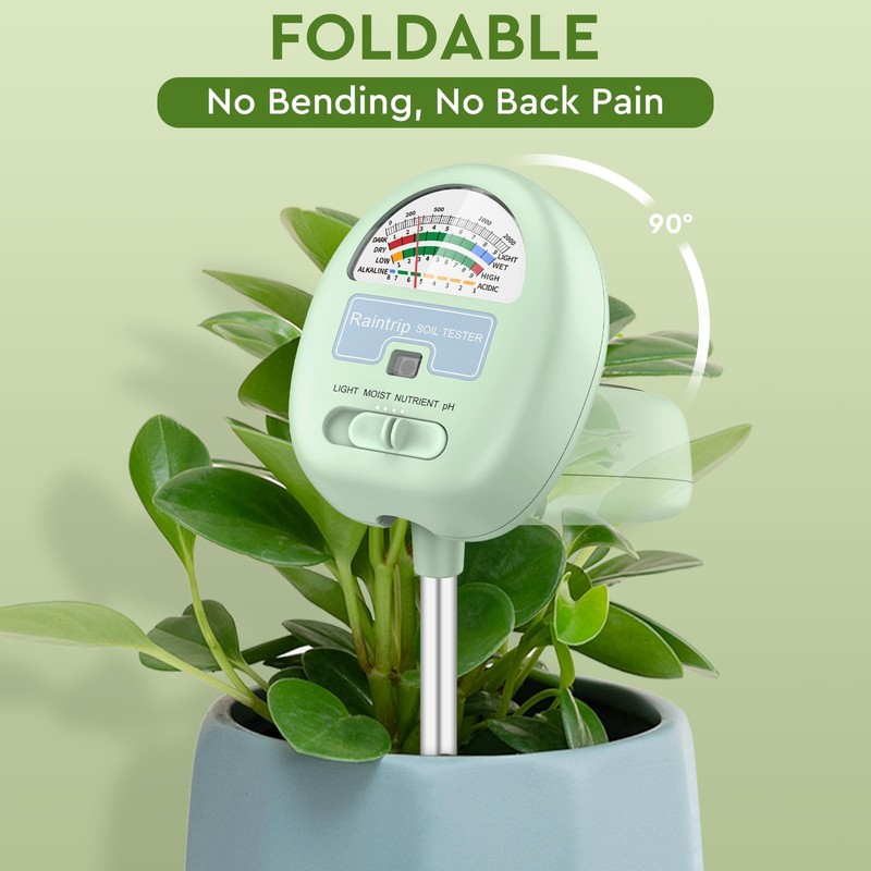 Soil Moisture Meter,4-in-1 Soil Ph Meter, Soil Tester for Moisture,