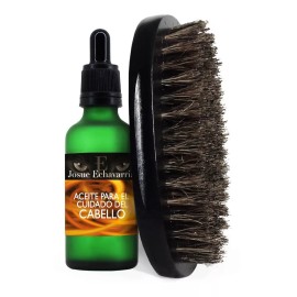 Josue Echavarria Kit Aceite Acondicionador De Cabello 50 Ml Cepilllo Militar Negro Tallado A Mano Josue Echavarria