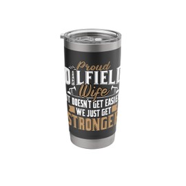 Oilfield Wife - Wife Of Oilfield Worker Oilman Oil Drilling Stainless Steel Insulated Tumbler