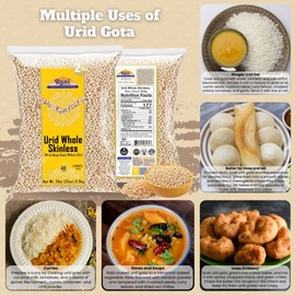 Rani Urid/Urad Gota White (Matpe Beans Skinless) Indian Lentils 32oz (2lbs) 908g ~ All Natural | Gluten Friendly | Non-GMO | Kosher | Vegan | Indian Origin
