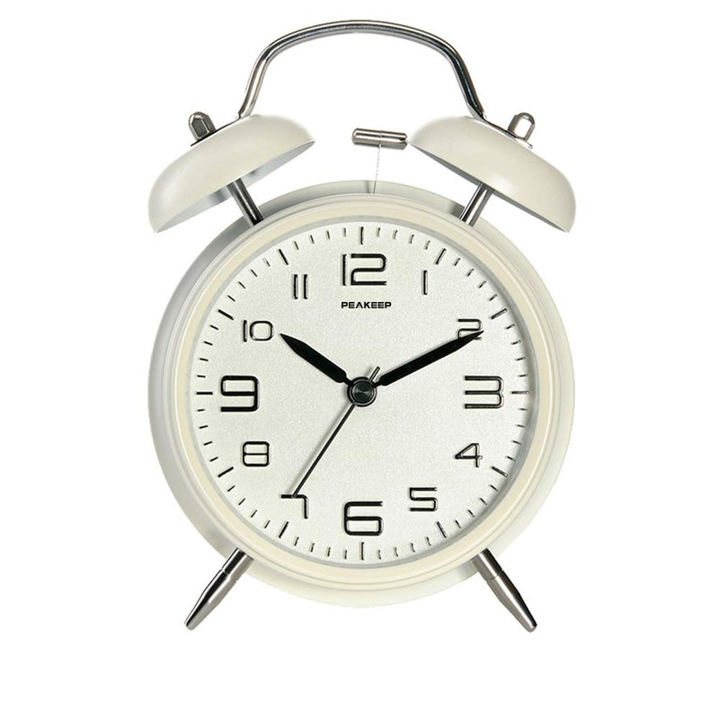 Peakeep 4 Inches Twin Bell Loud Alarm Clock for Heavy