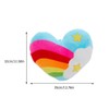 Toyvian Pack of 2 Rainbow Heart Cushion for Girls Love