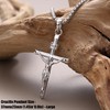 MILACOLATO 925 Sterling Silver Crucifix Necklace for Men Women, 2mm