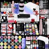 Kit profesional Morovan de uñas acrílicas con luz U V