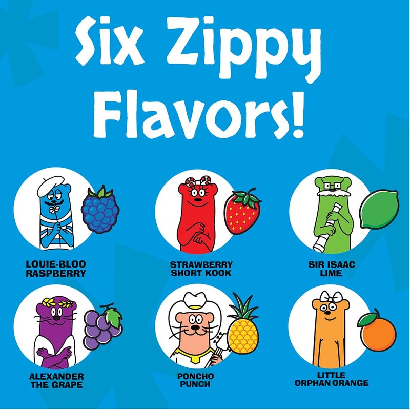 Otter Pops, Giant Original 5.5oz, 27 Ice Pops, Six Zippy